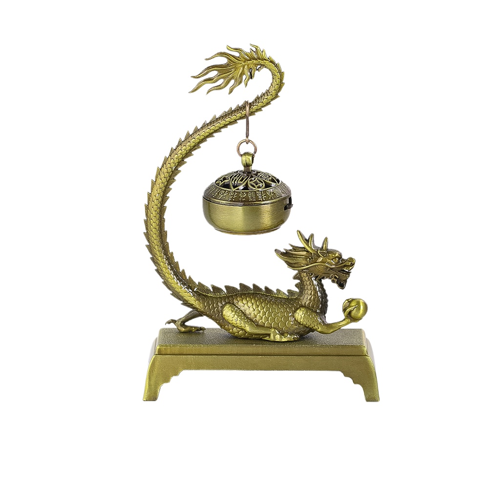 Home Fragrance Business - Alloy Vintage Chinese Dragon Incense Burner