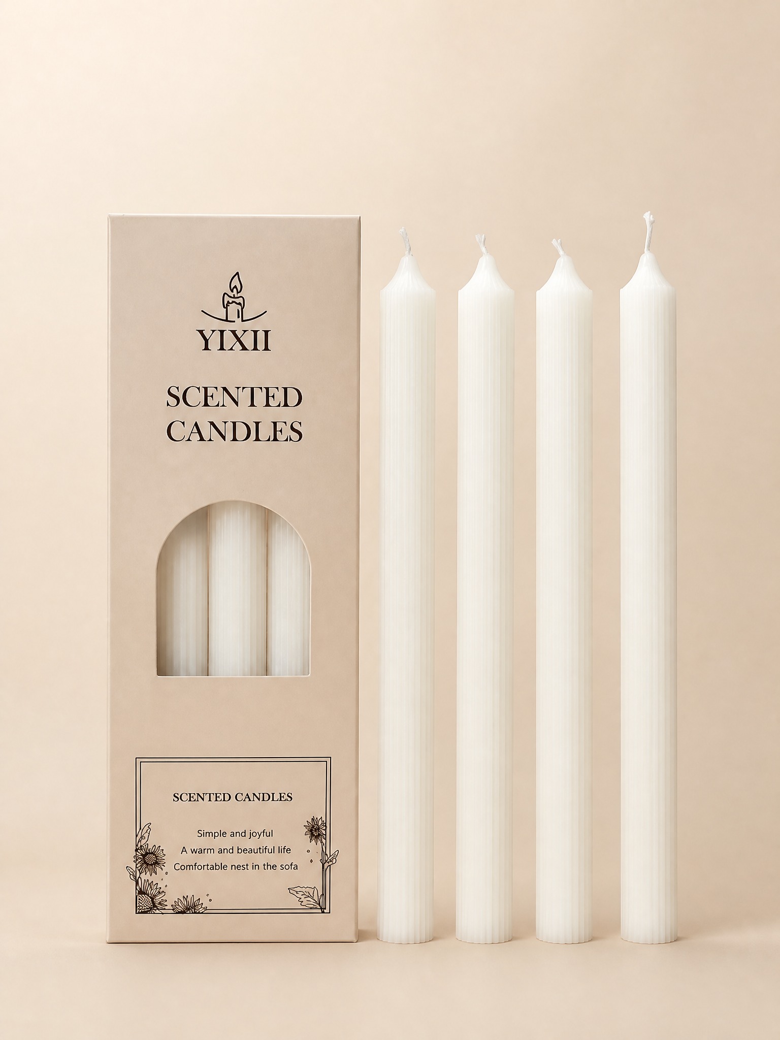 Home Fragrance No 4 - 4 Pieces Vertical Striped Long Stick