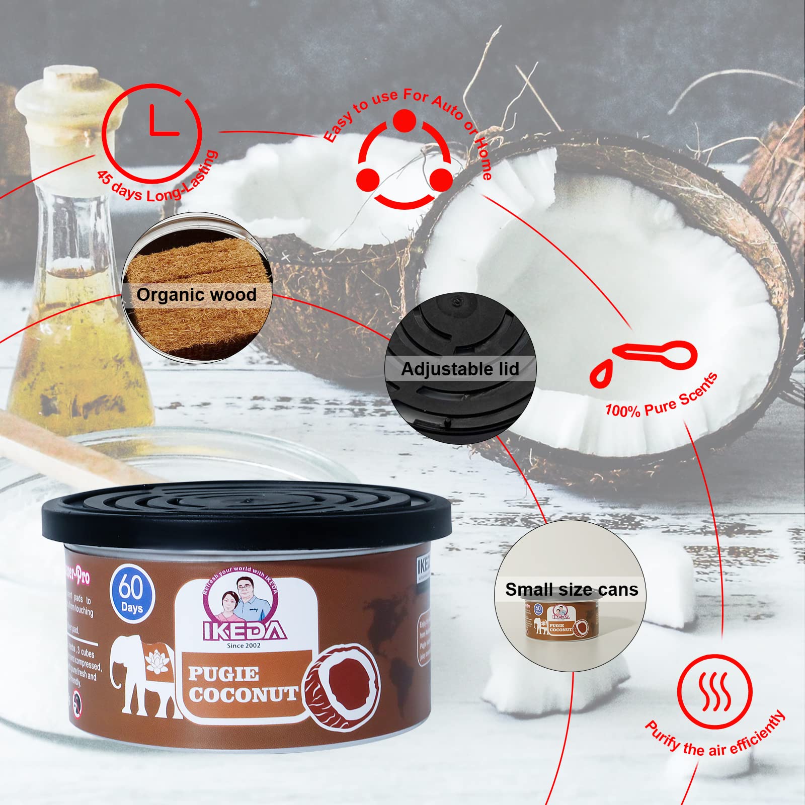 Car Air Freshener:  Coconut Sc - огляд і ціна Home Fragrance No 4
