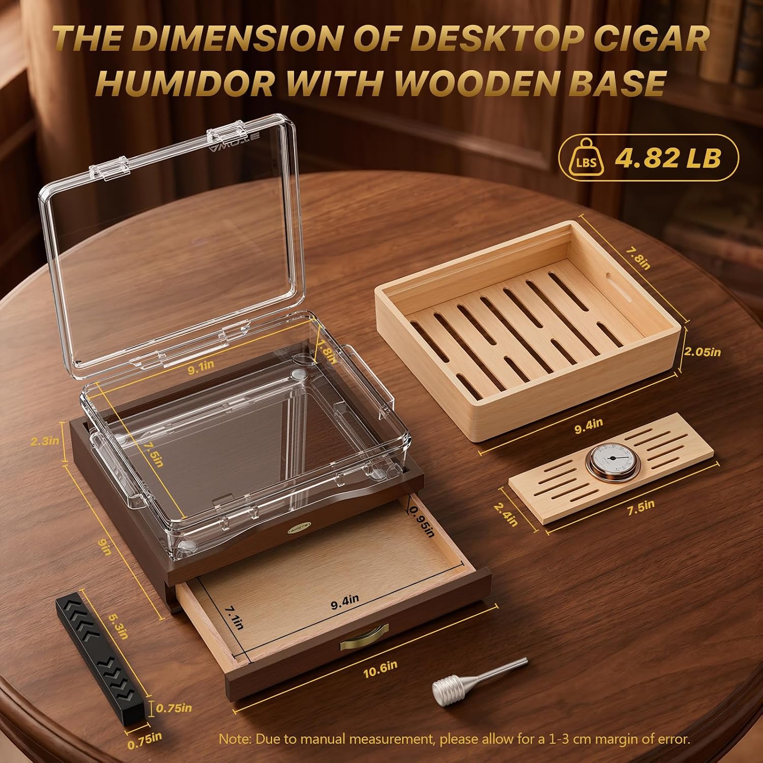 Acrylic Cigar Humidor Box, Des - огляд і ціна Home Fragrance Maple Walnut