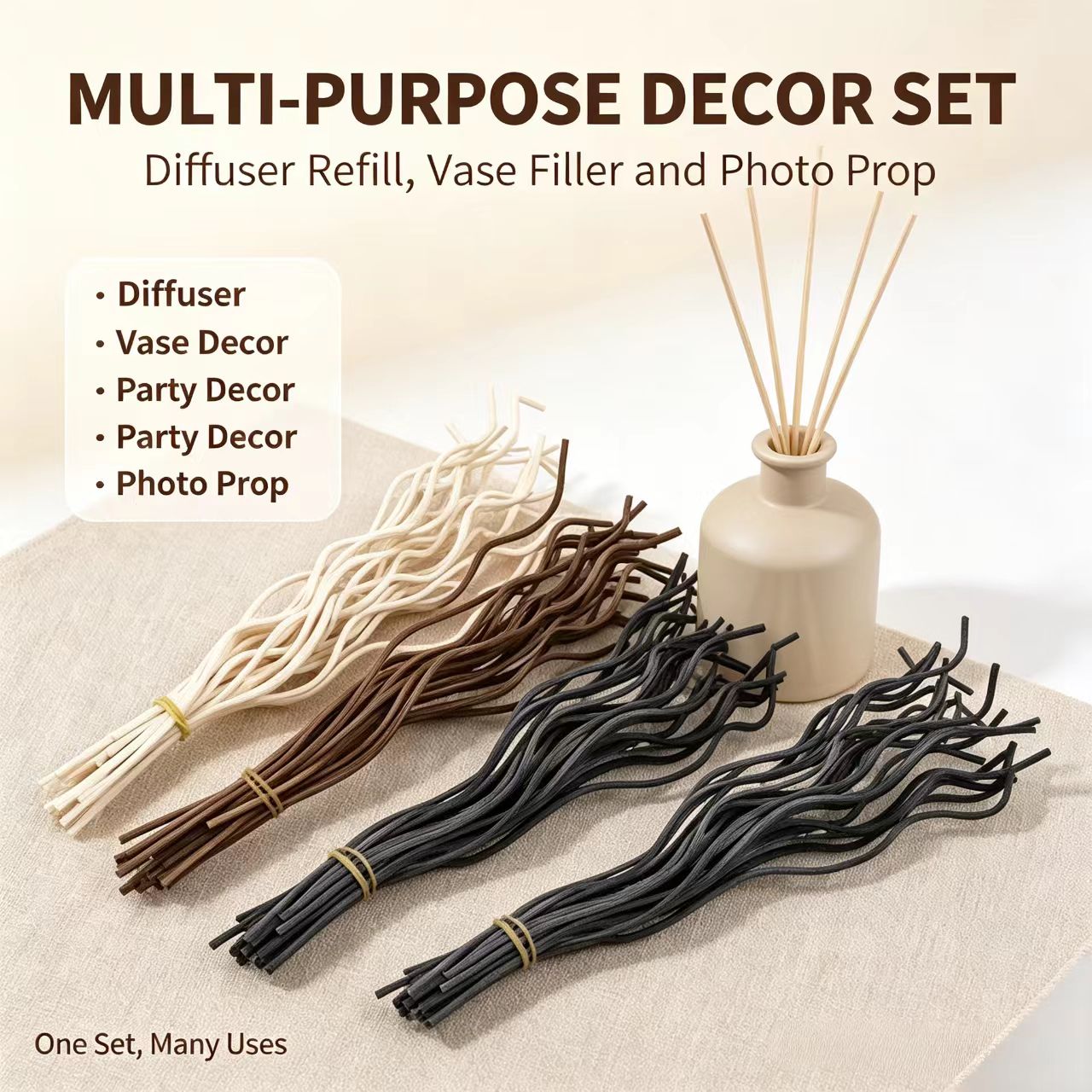 20Pcs Long Wavy Rattan Reed Di - огляд і ціна Home Fragrance Diffuser Refills