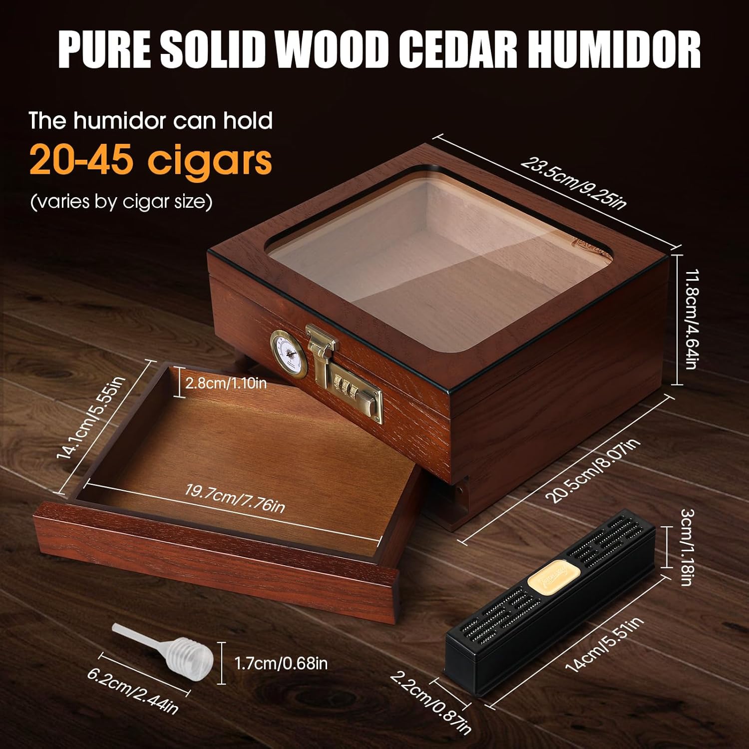 Cigar Humidor, Cedar Wood Ciga - огляд і ціна Home Fragrance Maple Walnut