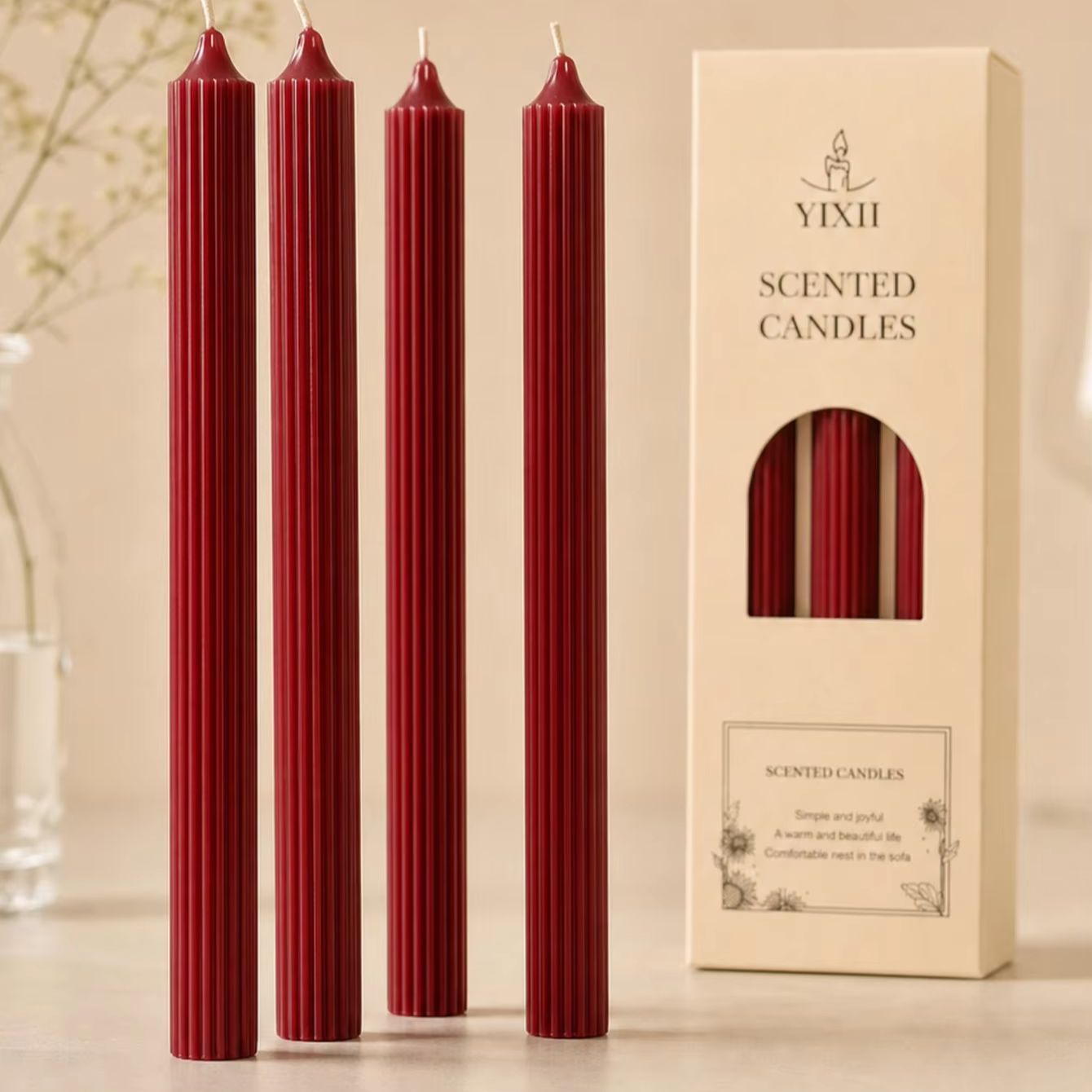 4pcs 25cm Wine Red Aromatherap - огляд і ціна Home Fragrance No 4