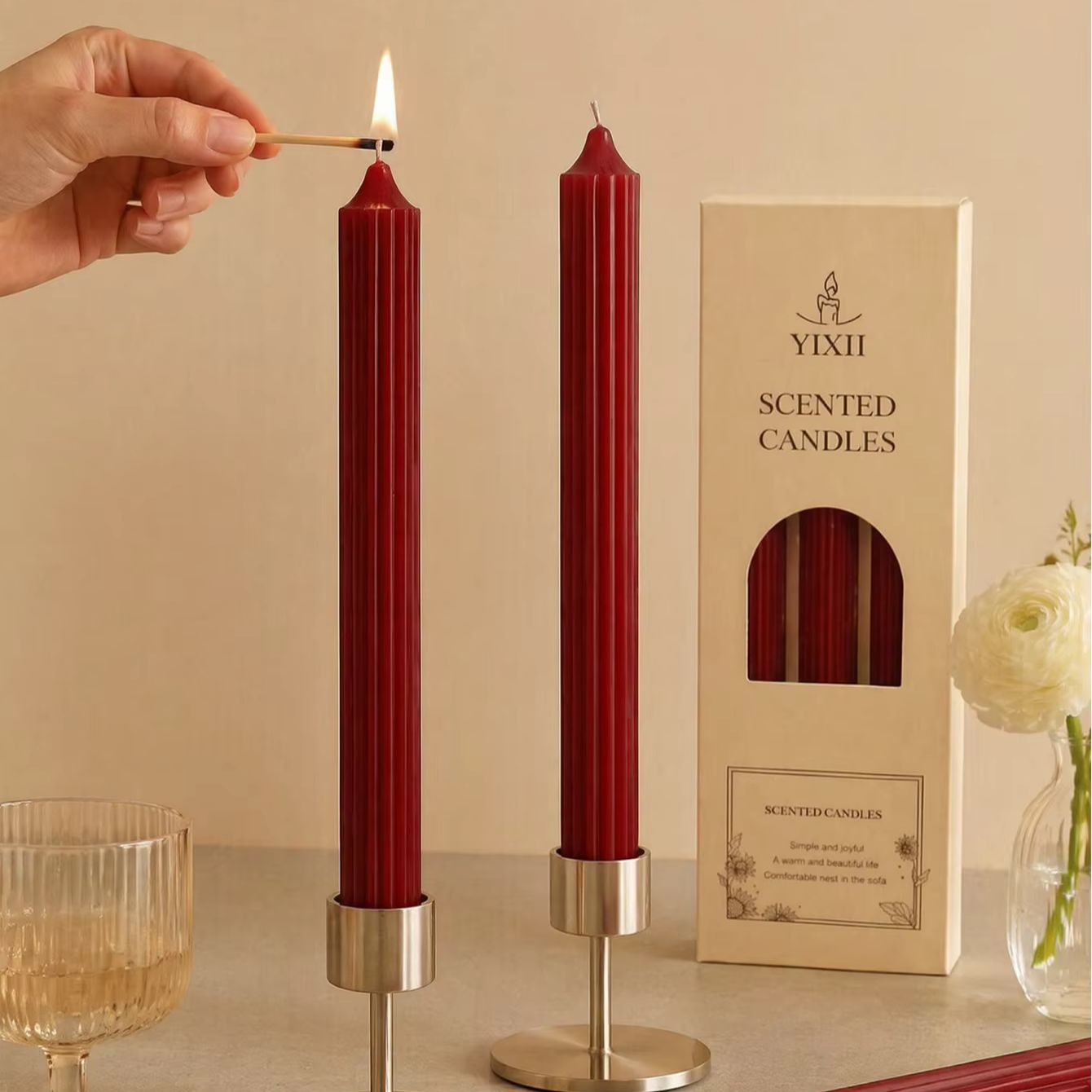 4pcs 25cm Wine Red Aromatherap - огляд і ціна Home Fragrance No 4